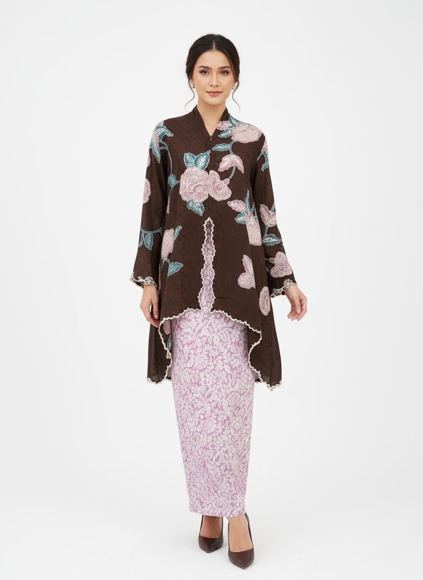 Kebaya Lea (Rich Brown Lilac)