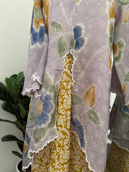 Kebaya Lea (Grey Yellow)