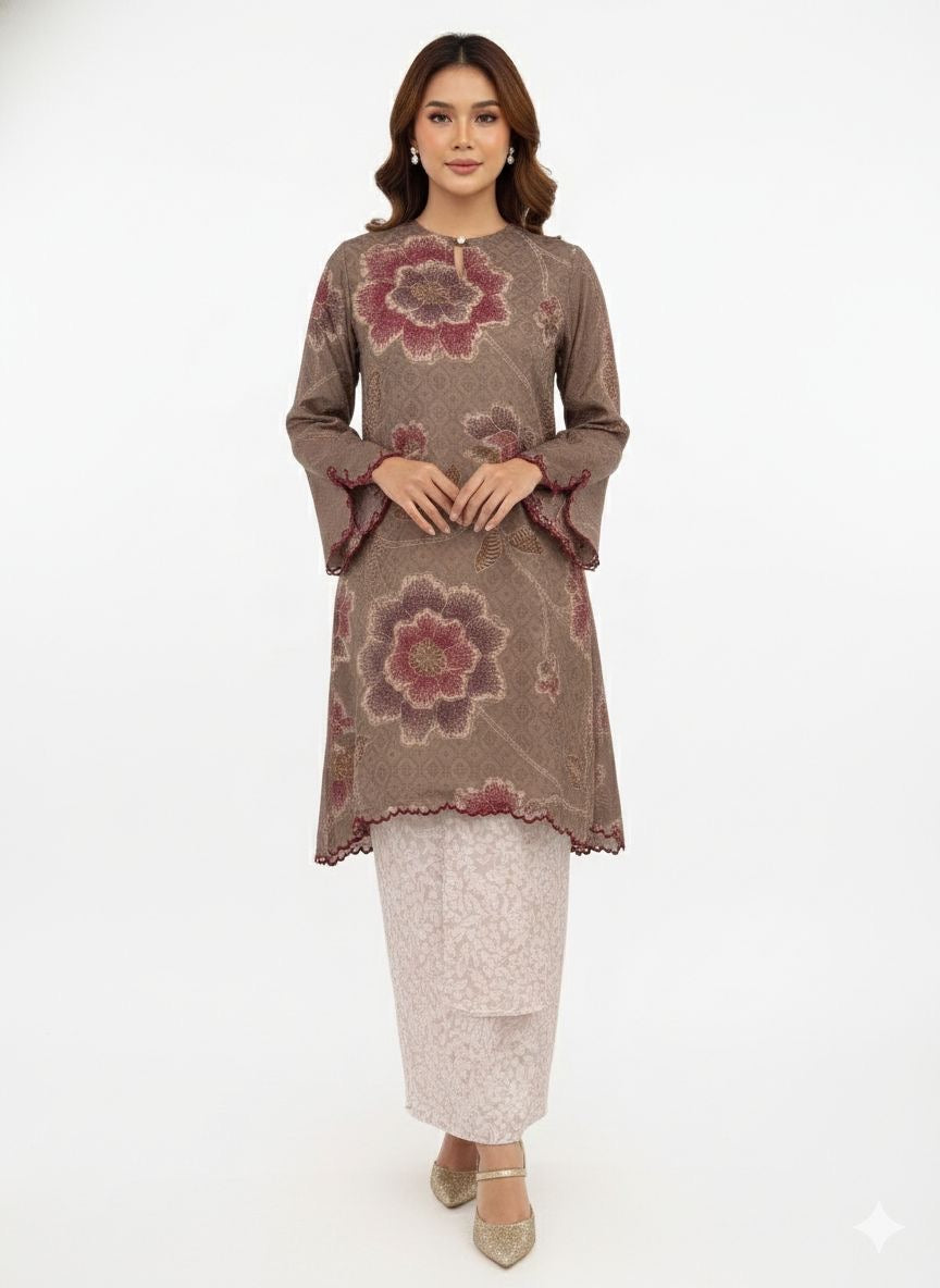 Kurung Ana (Mocha Burgundy)